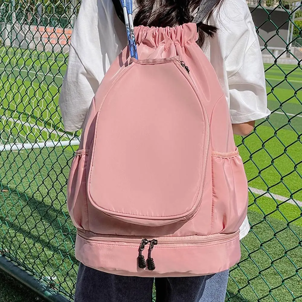 

2 Rackets Tennis Racket Backpack with Shoes Pocket Waterproof Badminton Sports Bag Large Capacity Adjustable Strap Gym Pack