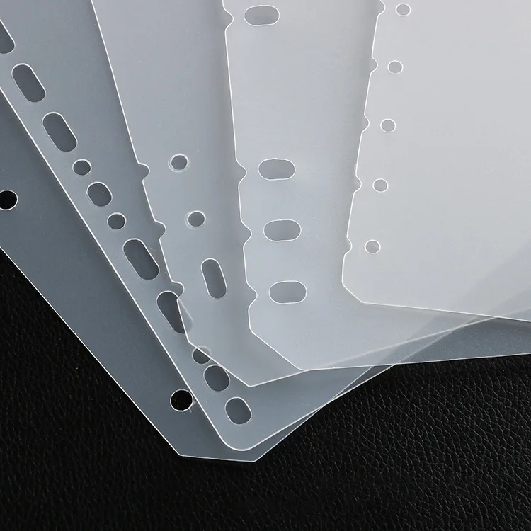 5pcs Matte PP Plate A4/A5/A6/A7 Binder Partition Loose Leaf Notebook Inner Page Baffle Replaceable Transparent Refill Separator