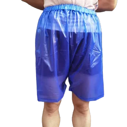 Blue PVC Man Shorts Waterproof Easy Drop Off Quick Dry