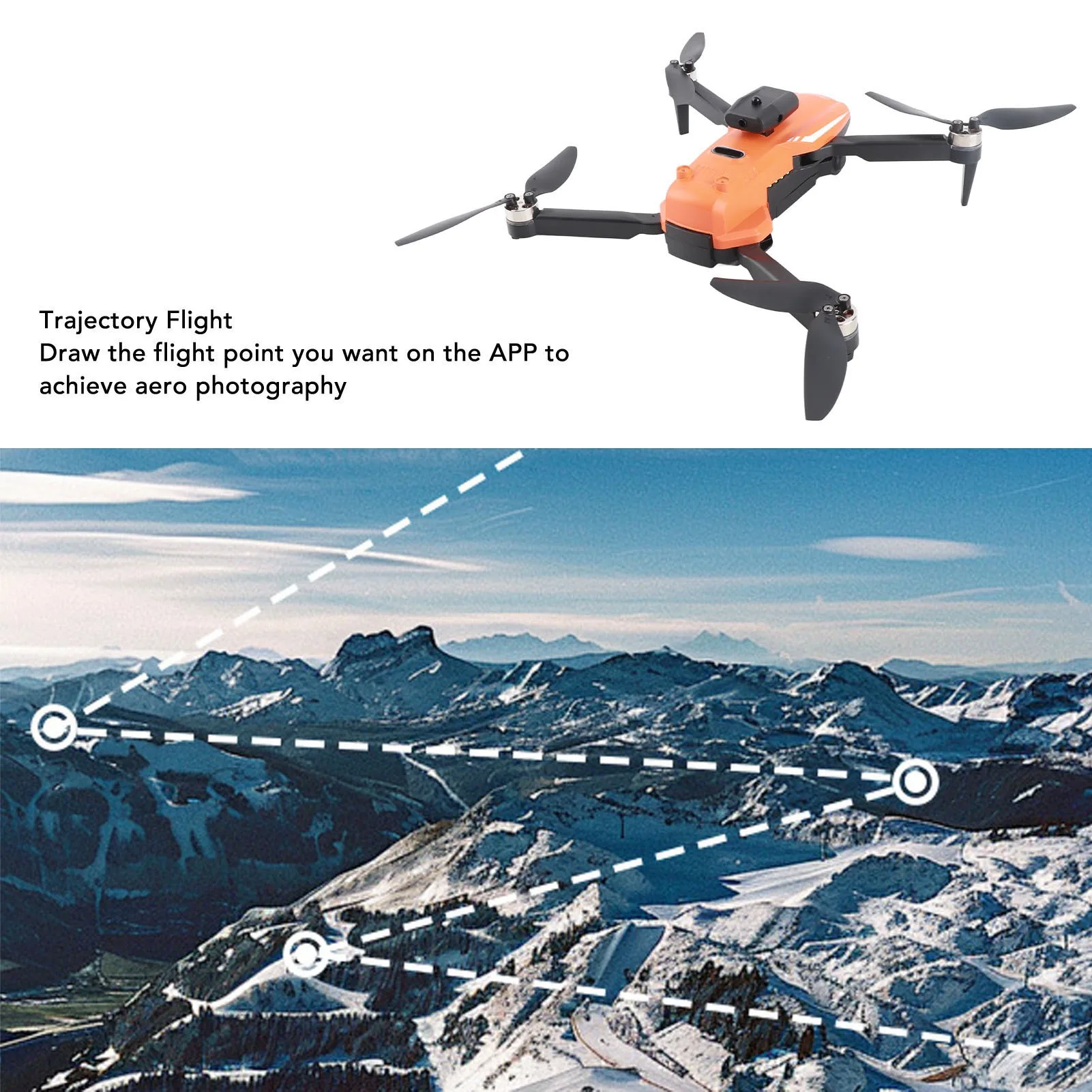 Brushless Motor Drone RC Drone with Double Camera Brushless Motor Drone Remote Controller with Screen Display Orange S9 RC Drone