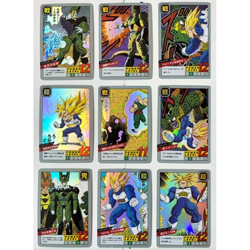 54 Sheets Dragon Ball Flash Card Son Goku Vegeta Iv Cell Piccolo Android 16 Diy Jidou Action Toy Figures Anime Game Collection