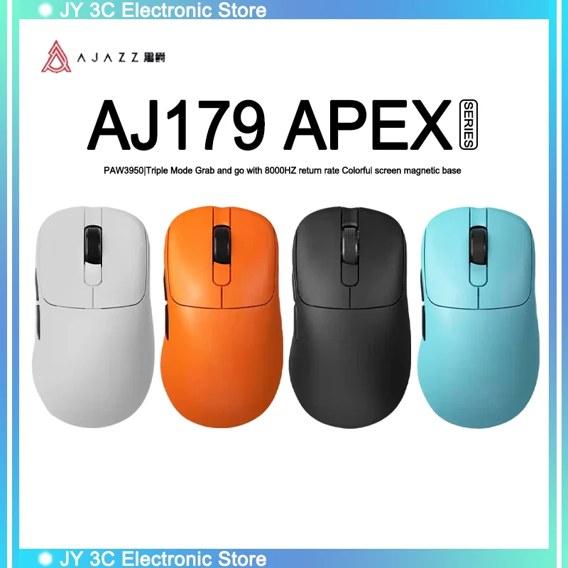 Ajazz Aj159 Aj179 Apexwireless E-Sports Mouse Bluetooth Paw3950 With Seat Charger Third Mock Exam Game Computer Peripheral