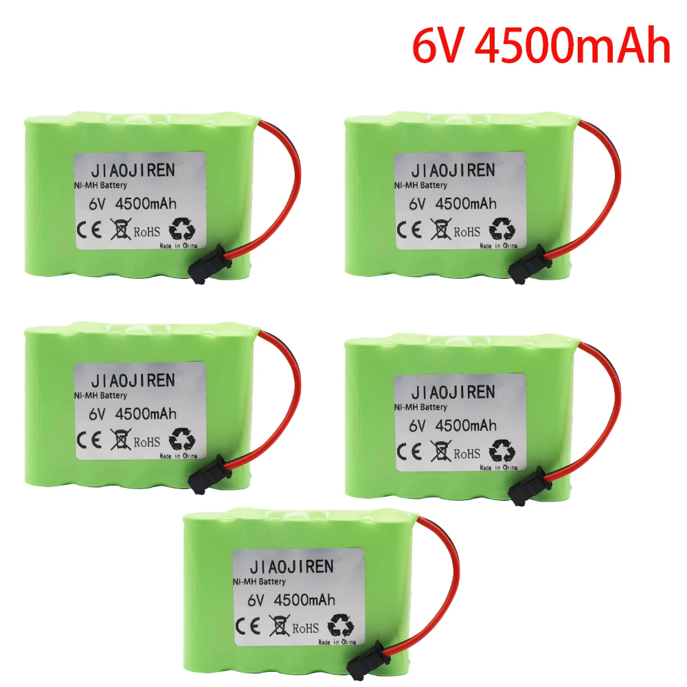Akumulator 6v 4500mAh Nimh AA do zabawki zdalnie sterowane samochodów czołgi roboty zmodernizowane zestaw akumulatorów 3000mah do zdalnie sterowana