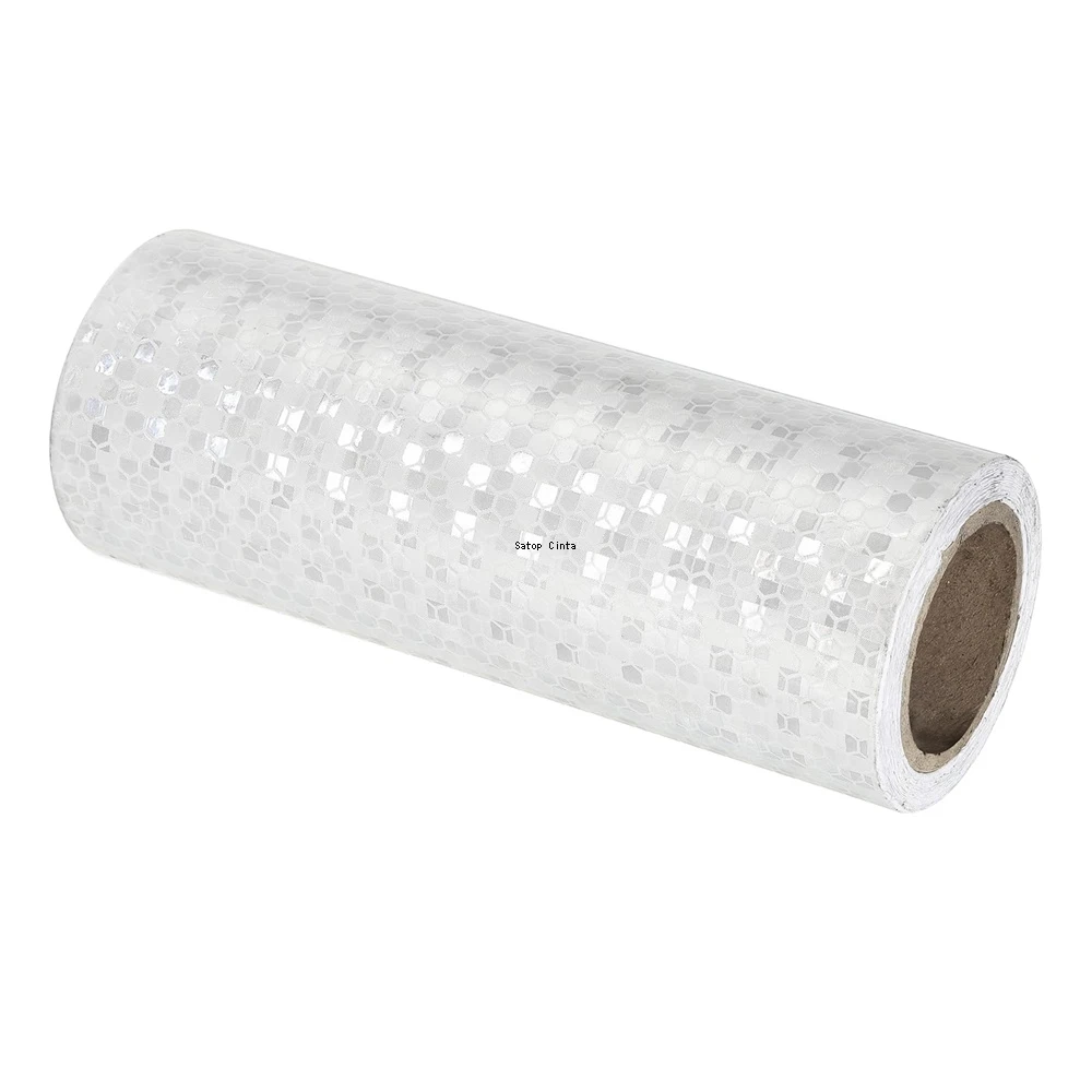 

6InchX16FT Waterproof High Visibility Reflective Tape White Self-Adhesive Warning Safety Strips Reflectors Sticker For Car Truck