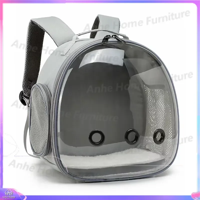 Portable Transparent Pet Carrier Backpack Bird Cage Parrot Pigeon Travel Shoulder Bag Outdoor Breathable Small Animal Puppy