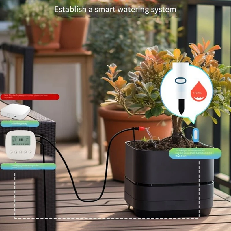 Détecteur Intelligent de Température et d'Humidité du Sol pour Maison Intelligente, Fonctionne avec Bluetooth