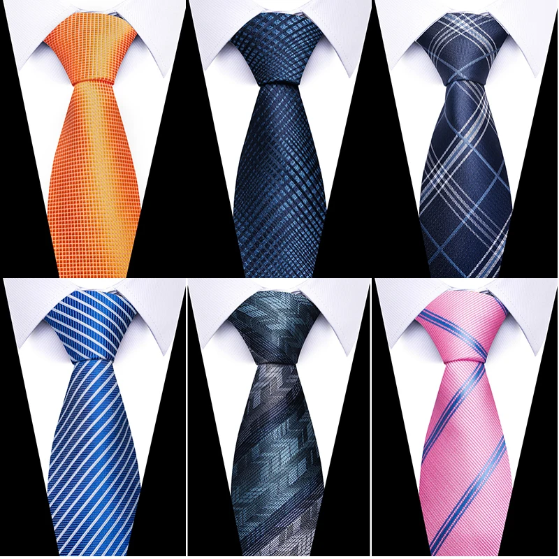 8 cm Tie Men Gravatas Classic Many Color Newest design Silk Necktie Shirt Accessories Striped Sky Blue Man\'s Office