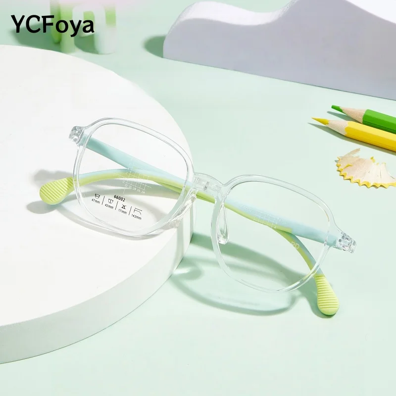 

YCFoya 2025 New Boys and Girls Ultra-light Comfortable Safe Kids Silicone Flexible Optical Prescription Eyeglasses Frame 66002