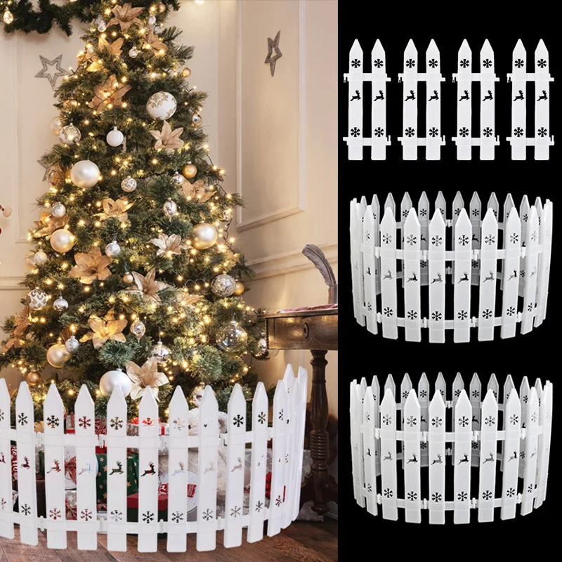 

10pcs Christmas White Miniature Fairy Garden Fence Mini Plastic Fence DIY Fairy Garden Accessories Handmade Crafts New Year Noel