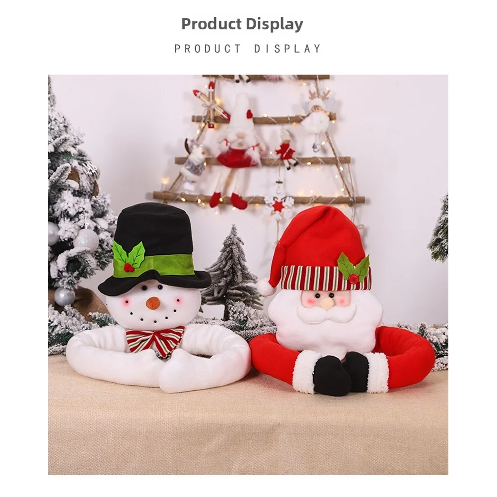 Santa For Claus Snowman Plush Tree 38cm Soft Flannel Christmas Decoration Ornament For Holiday Party Home Garden Festive Deco