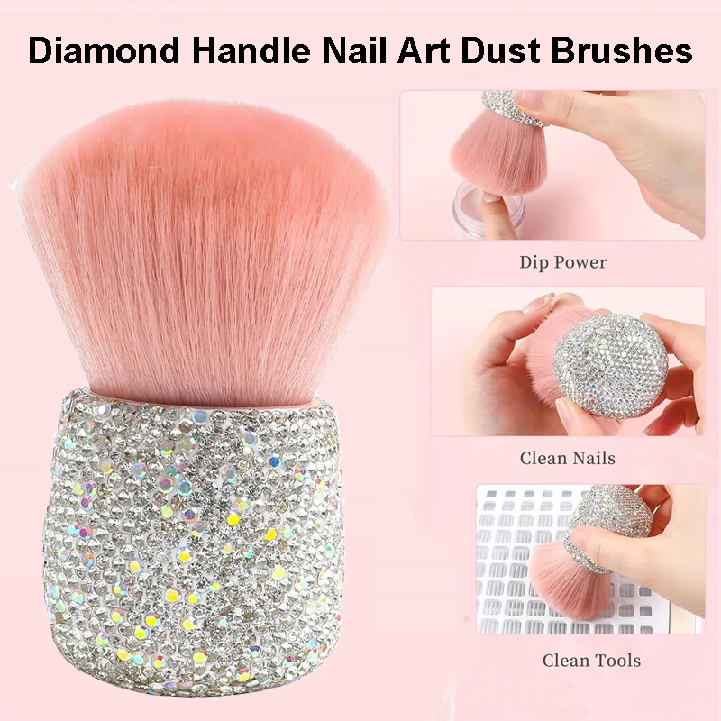 Nail Art Dust Brushes Mushroom Head Nail Art Dust Powder Remover Brush Glitter Laser Uv Gel Dust Remove Brushes for Acrylic Nail