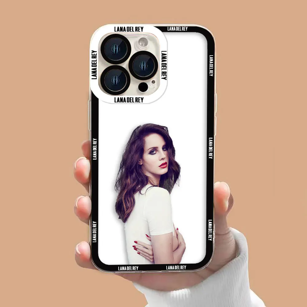 Hot Singer L-Lana D-Del Rel Red Girl Clear Case For VIVO V20 V21 V23 V25 V27E V29E Y15S Y16 Y17 Y20 Y21 Y22S Y27 Y35 Y50 Case