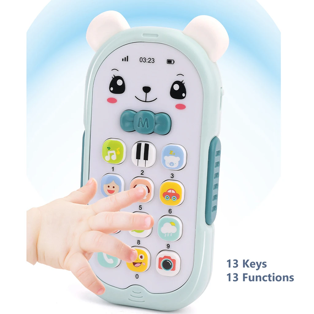 Baby Phone Toys Early Educational Mobile phone Toys Boys Girls Learning Gift Pretend for 1 2 Year Old with Sound and Music