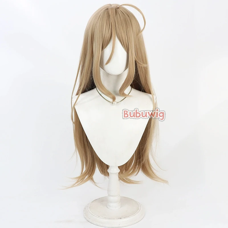 Bubuwig Synthetic Hair Murokasa Akane Cosplay Wigs Blue Archive Murokasa Akane 80cm Long Straight Light Brown Wig Heat Resistant