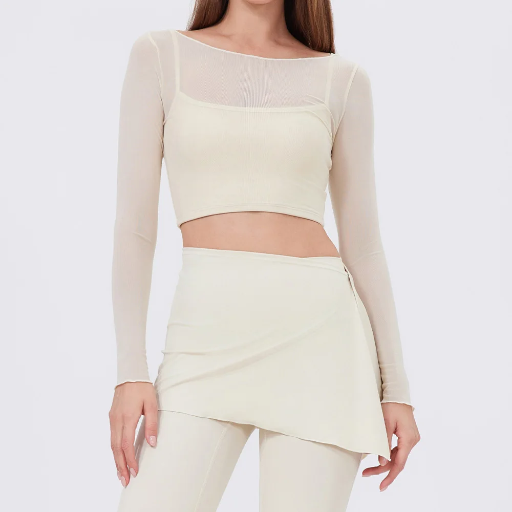 

Women 2 Pieces Fitness Yoga Set Solid Color Breathable Quick Dry Running Suit 2 In 1 Long Sleeve Shirt Leggings Sportswear 2914