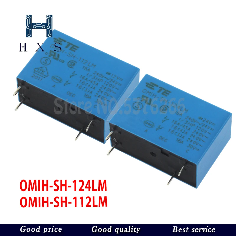 

2PCS OMIH-SH-112LM OMIH-SH-124LM 12VDC 24VDC 16A 0MIH-SH-112LM 4Pin OMIH Relay