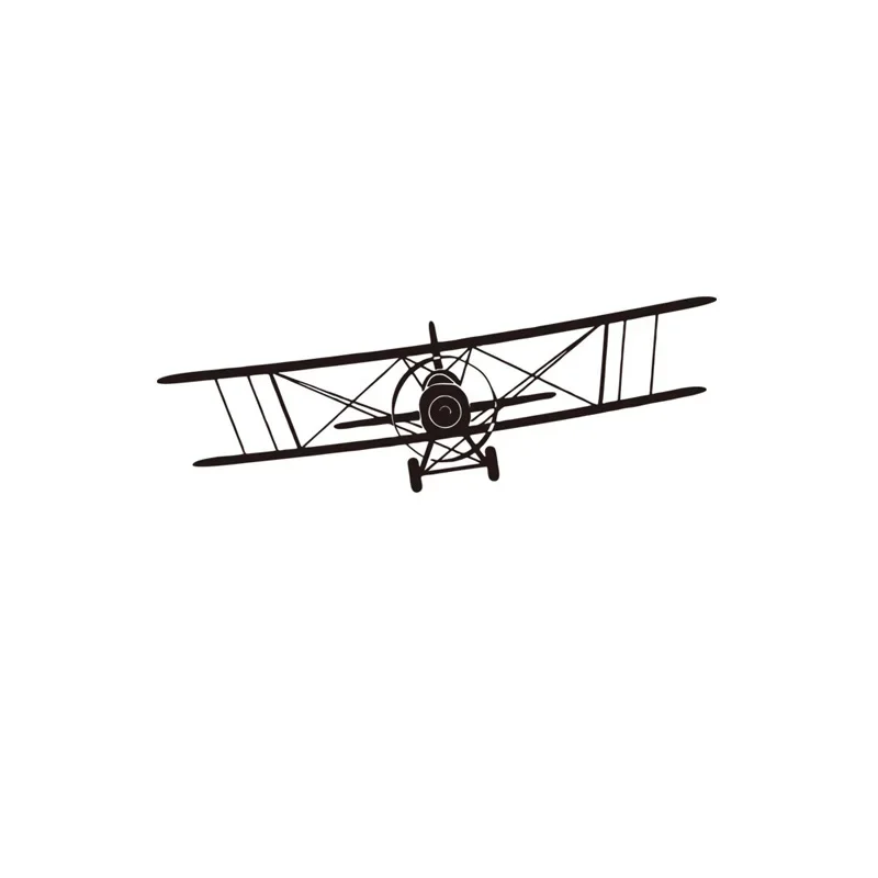 Retro Gliding Aircraft Wall Sticker For Children's Room Background Decoration Wallpaper Art Decals Air Plane Home Decal Stickers
