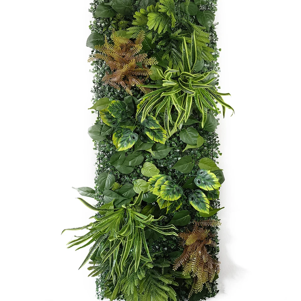 3D Artificial Plant Wall Fake Evergreen Leaves Simulated Background Wedding Party Decoration Green Board Lawn  Home Decoration