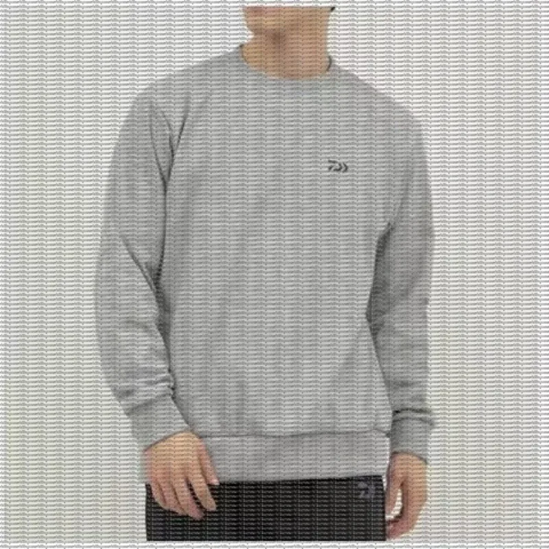 Spring and Autumn Fishing Round Neck Hoodie Men's Back Wave Seagull Printed Outdoor Roadside Loose Sports Shirt