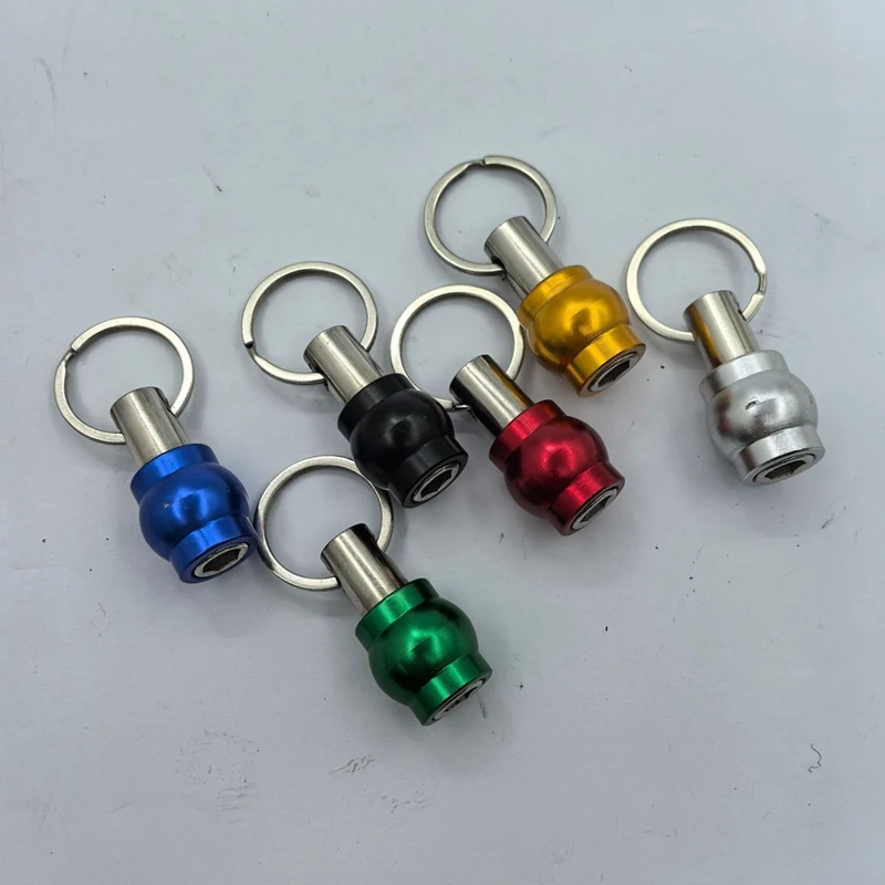 6 個キーホルダークイックチェンジ接続ロッド 1/4 六角ハンドルドライバークイックリリーススリーブ変換ロッド