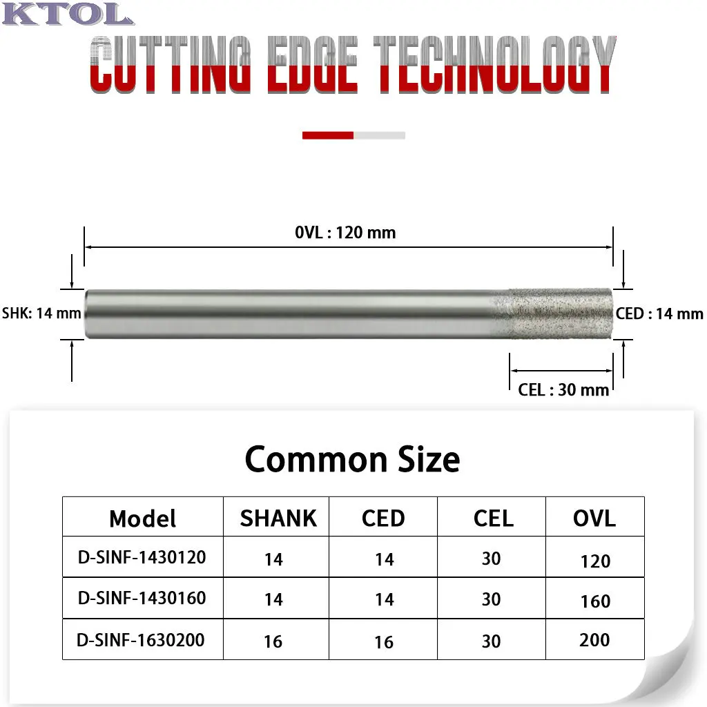 12-16mm fresa reta ferramenta de diamante sinterizado cnc fresa pedra de granito conjunto de bits para processamento de corte de gravura