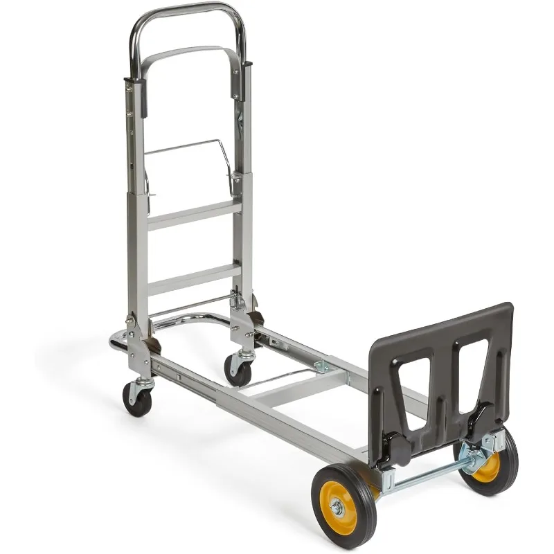 

Safco, Hide-Away Convertible Hand Truck, 2-in-1 Platform Truck, Folding Dolly Cart, Aluminum Frame Hide away Convertible