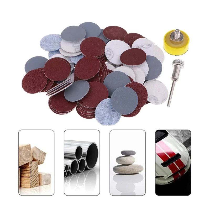 100pcs 25mm 1-Inch Sanding Discs: Abrasive Paper Polishing Pads For Rotary Tools - Perfect For Sanding & Polishing!
