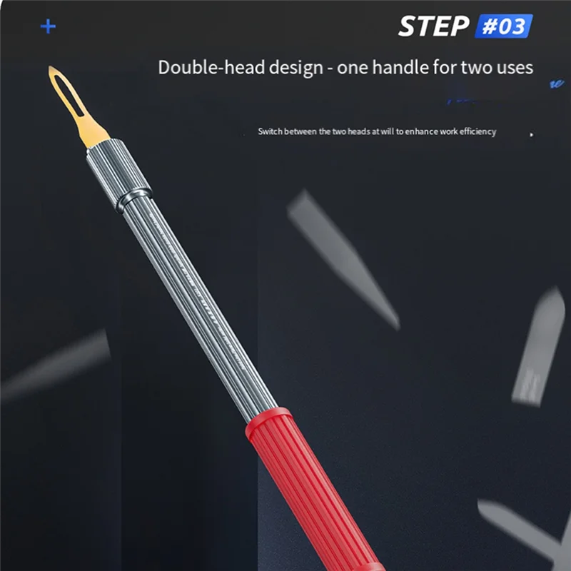 ABKS-For Phone Engineers Tool For Motherboard Repair Dual-Use Precision Blade Handle Anti-Slip Grip Ultra-Stable Collet