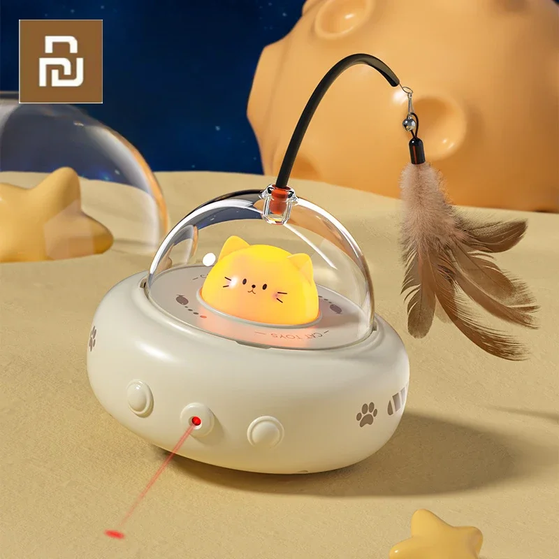 Xiaomi-インタラクティブな電気猫のおもちゃ,羽付きのおもちゃ,充電式の歯が生える杖,追跡用のペットのおもちゃ,新しい
