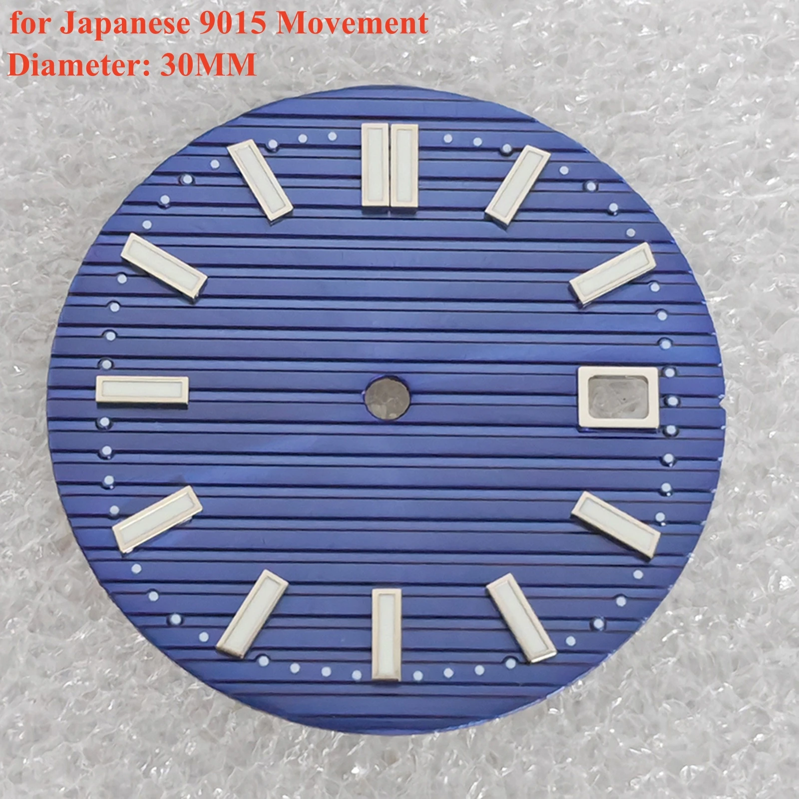 New Watch Dial 30mm Single-Date Multi-Color Dial for Japanese 9015 Movement Only Green Luminous Watch Faces Watch Part