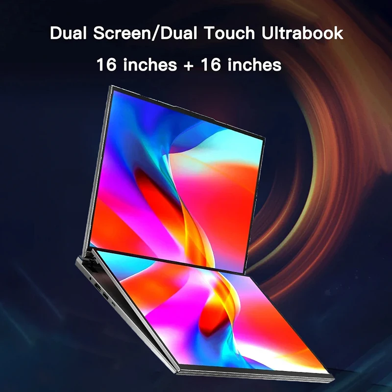 Tablet layar ganda 16 inci Intel Core i7-1260P/i5-12450H 64GB DDR4 4TB SSD 4.7GHz kamera HD 12 Core Notebook HDMI 16 ulir