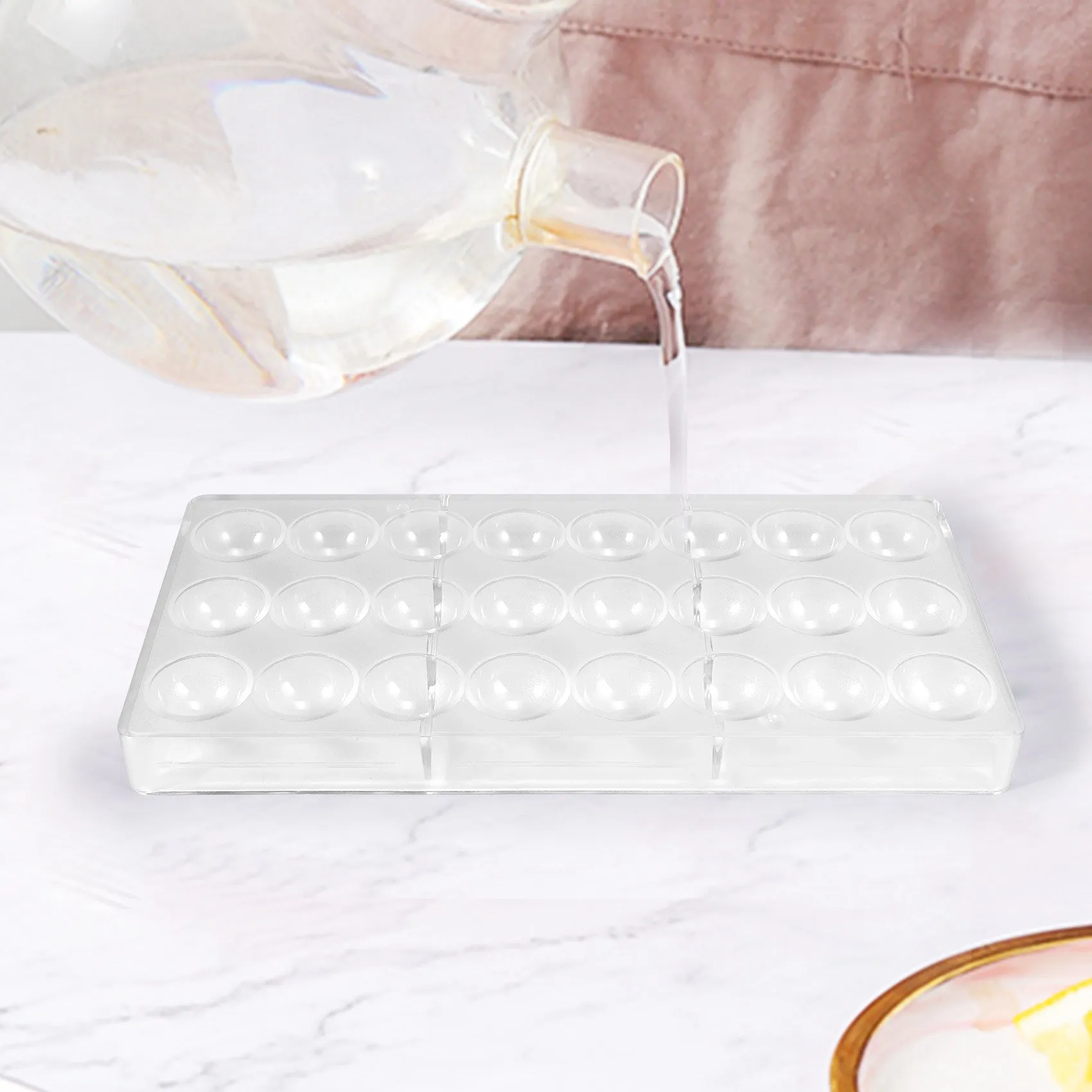 Полусферическая форма для шоколада с 24 отверстиями, форма для шоколада из поликарбоната, форма для приготовления сладостей с полушариками, форма для выпечки