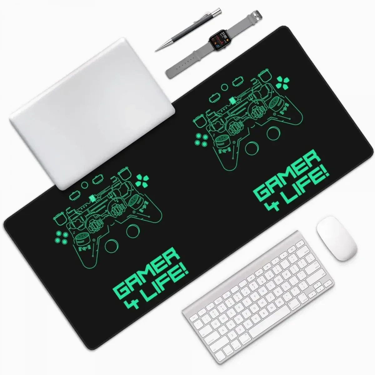 Gamer 4 vida gamepad grande mouse pad teclado do computador mouse tapete de jogos pc portátil tapete de mesa acessórios de escritório tapetes de mesa