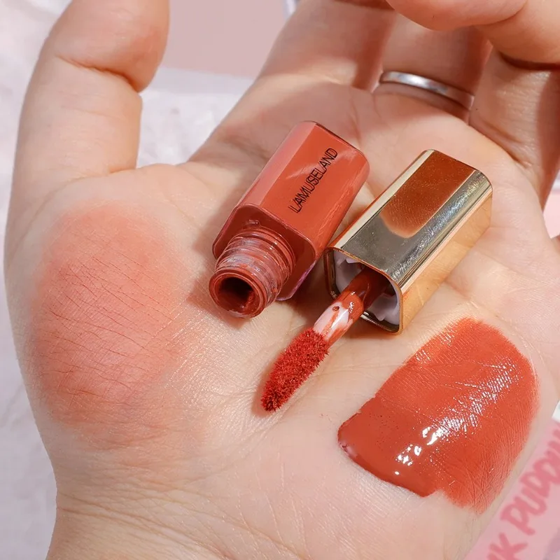 Rosto líquido blush fosco suave bochecha olho mousse blush laranja pêssego duradouro rosto pigmento natural bochecha matiz maquiagem cosméticos