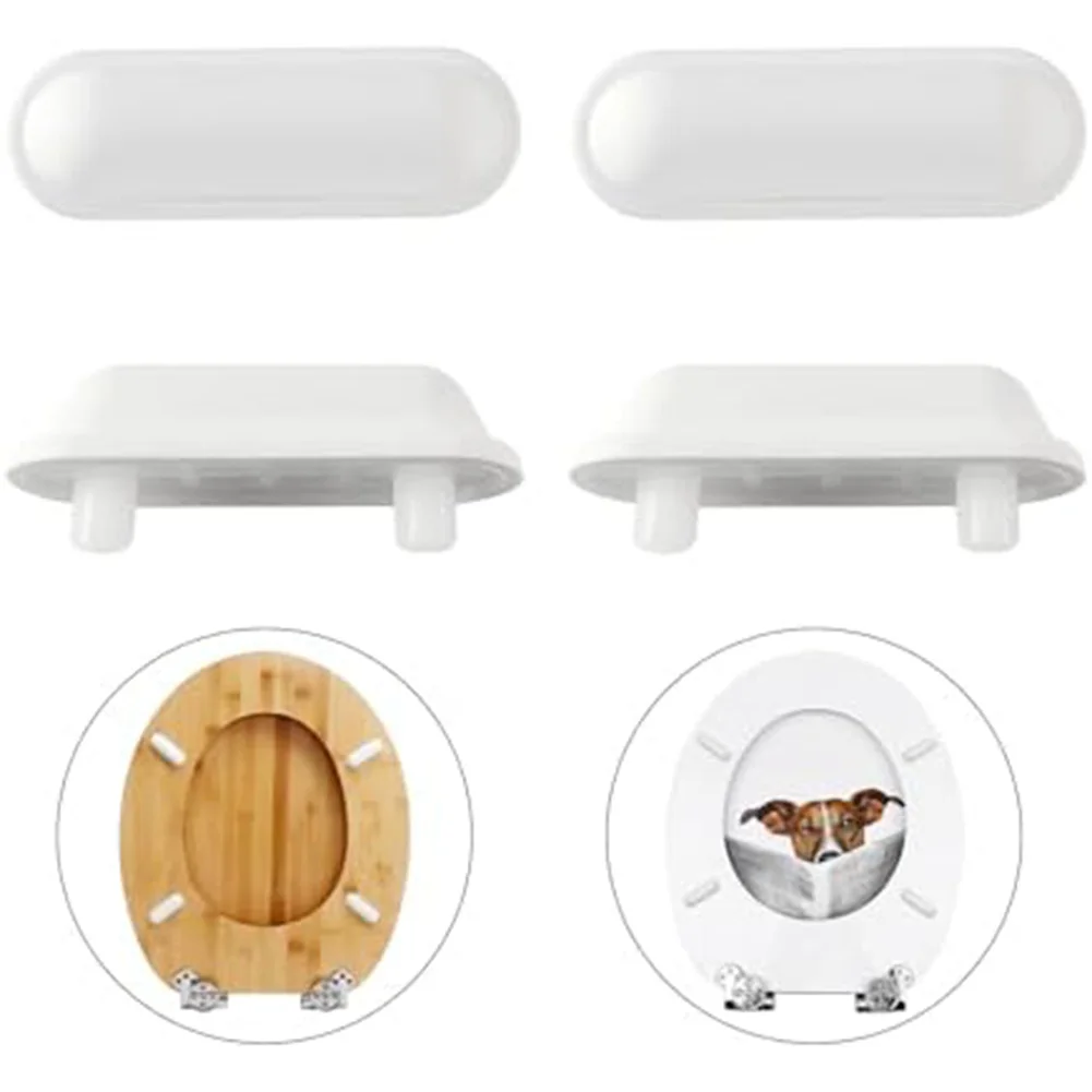12pc Toilet Seat Buffer Set Plastic Shock Absorber Toilet Seat Bumpers Toilet Seat Lid Anti-Slip Pads Replacement Parts For Home