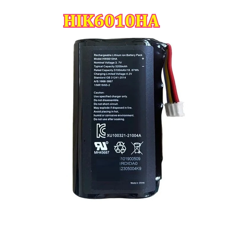 HIK6010HA 3.7V 5200mAh Rechargeable Li-ion Battery for Ezviz CS-DB2C Smart Video Doorbell Door Peephole Fit HIK6010HB HIK6010H