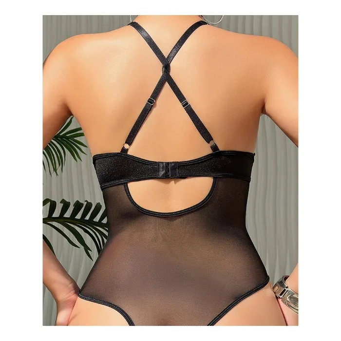 Sexy Bodysuit Lingerie Woman Sleepwear Lace See Through Jumpsuit 2025 Summer New Item Sleeveless Conjoined Body Shorts Y2k