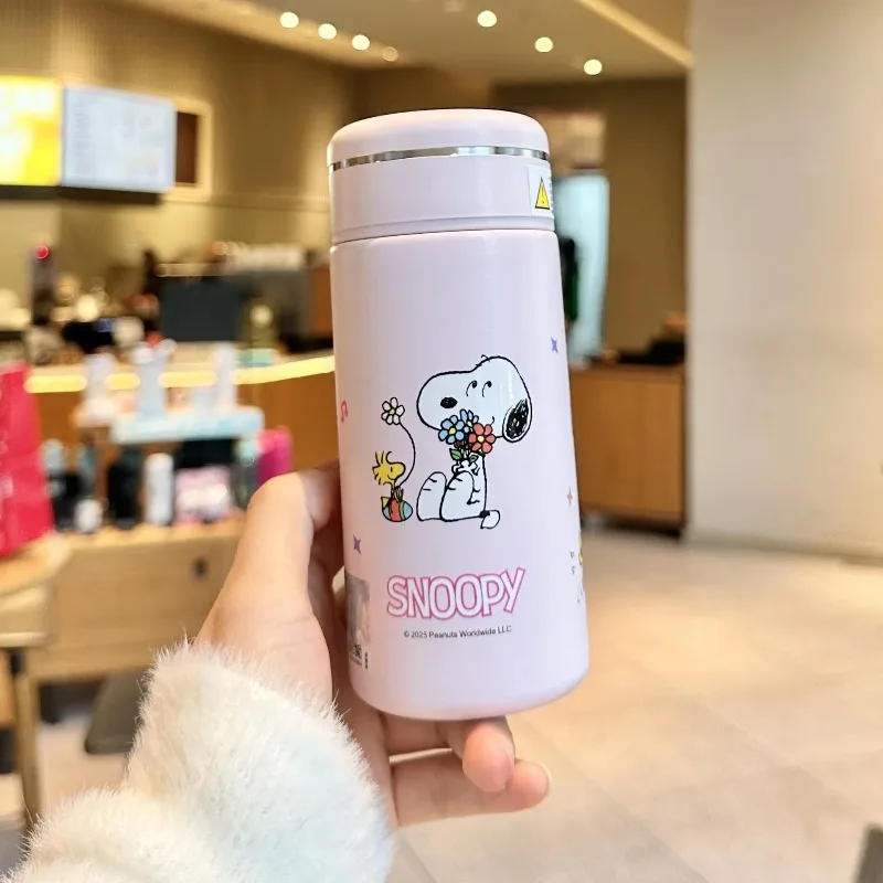 YOUMAI Snoopy Thermos Cup Kawaii Girls Japanese Cartoon Fashion Portable Drinking Cup Festival Exquisite Gift