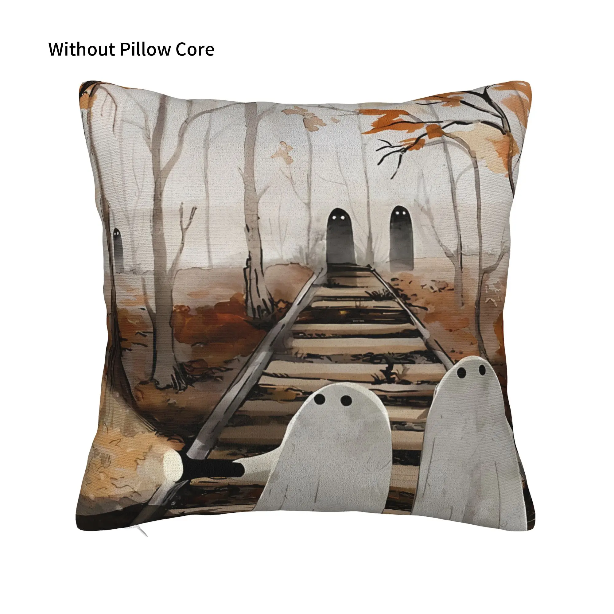 G Ghost Down The Haunted Tracks Winter Holiday Farmhouse Home Deco G-Ghost Pillow Cover Soft Durable