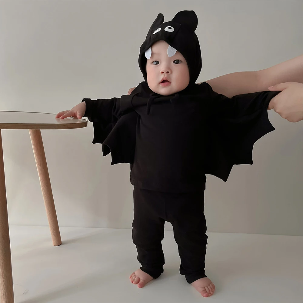 Umorden Halloween Clothes for Baby Bat Batbaby Costume Ins Korea Style Top Shirt Pants Set 6-36M 1-2T 2-3T