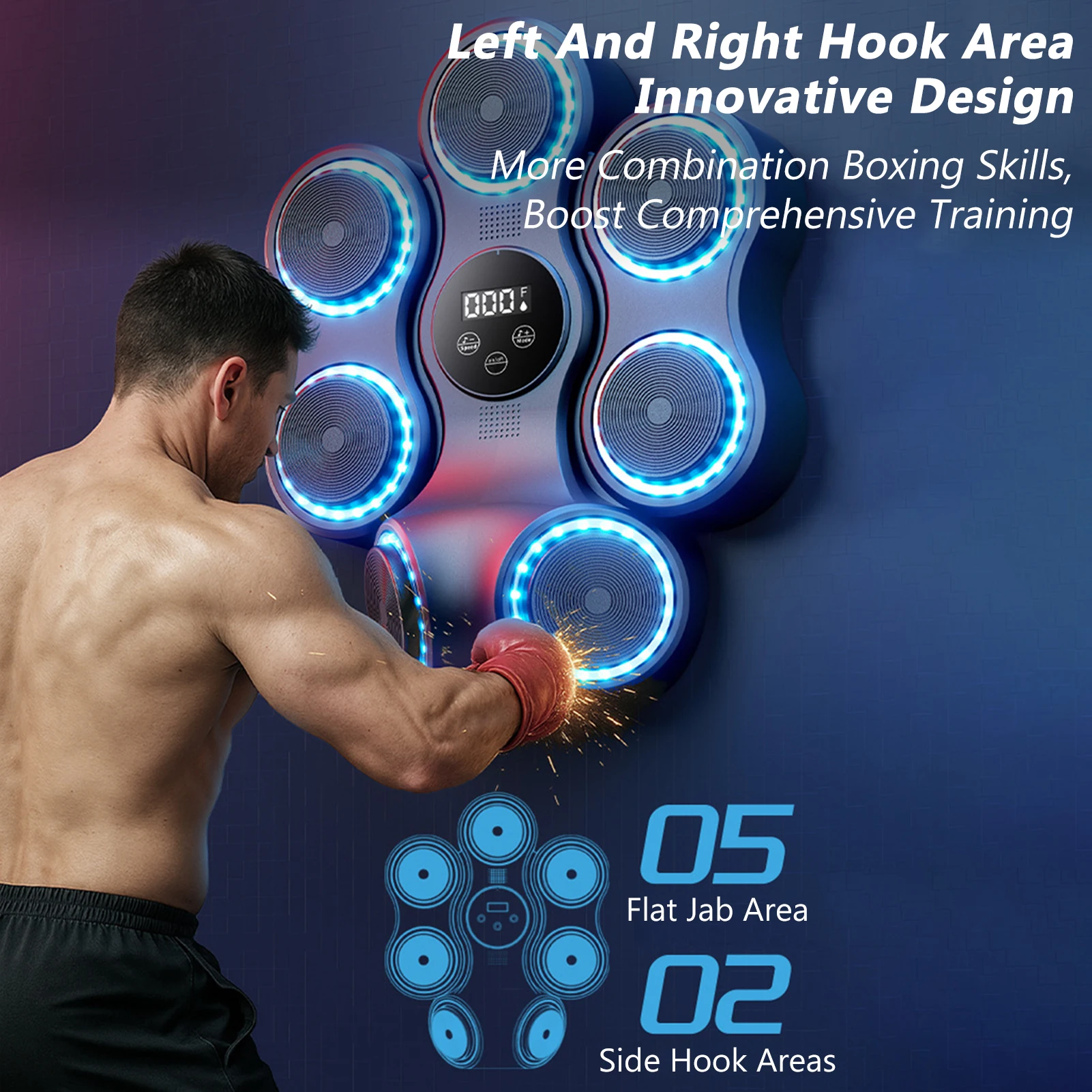 Máquina de boxeo inteligente con música para entrenamiento de reacción en casa - imagen 5