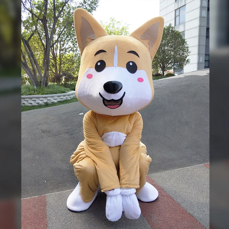 

Dog Mascot Costume Suits Dress Birthday Party Dog Cosplay Outfits Adult Size
