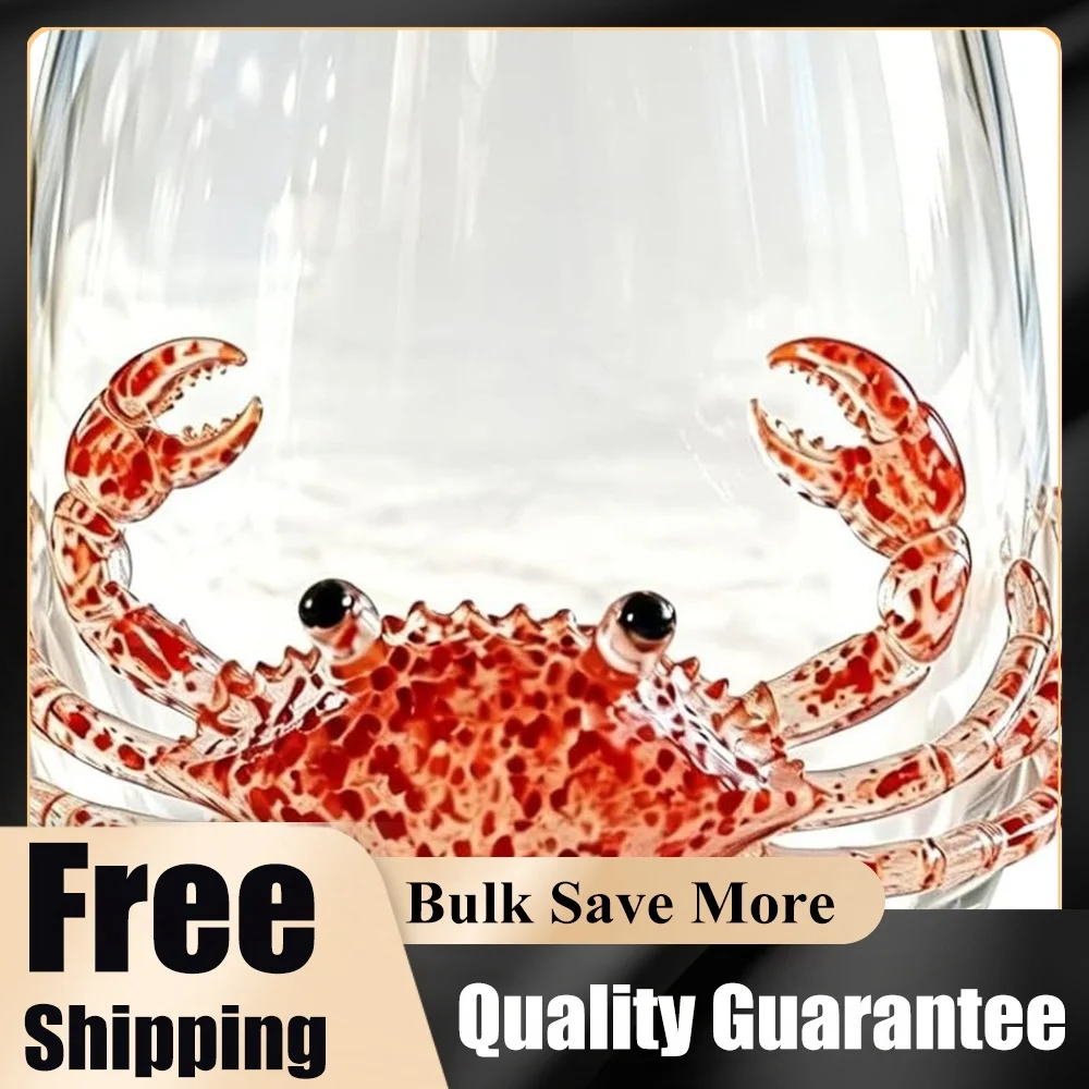 Handcrafted Marine Animal Bar Glass Home Decor Novelty Drinking Glass Sea Monster Whiskey Glasses for Coastal Ocean Lovers