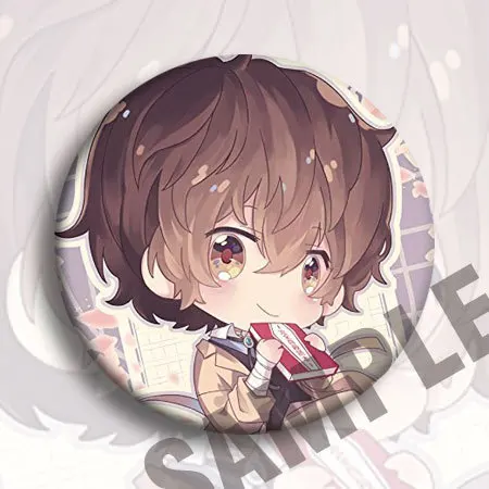 Nakajima Atsushi Edogawa Rampo Dazai Osamu Character Metal Accessories Cartoon Peripheral Badge Pin Brooch Anime Kawaii Pattern