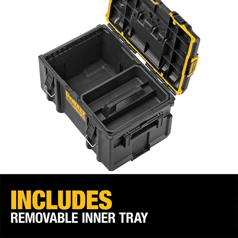 DEWALT DWST83294 DS-300 TOUGHSYSTEM 2.0 Large Tool Box 22 in. 110 lbs. Capacity IP65 Dust and Water Resistance Durable Case