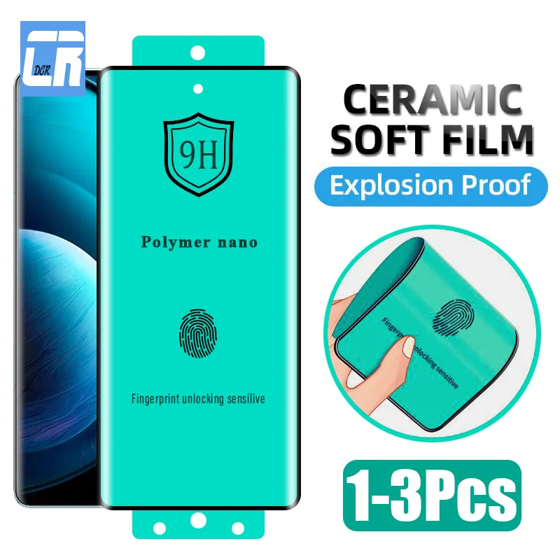 

Explosion-proof Ceramic Soft Film For Vivo X100 X90 X80 X70 S18 S17 Pro V30 Screen Protector iQOO 12 11 10 8 Neo 9 Pro Not Glass