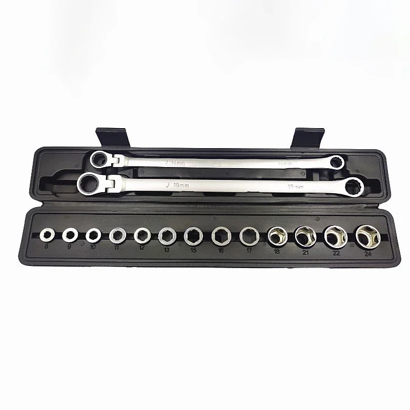 Ratchet Wrench Set Repair Automotive Plumbing Spanner Mechanical Maintenance Monkey Wrenchs Mechanic Professional Spanner Set