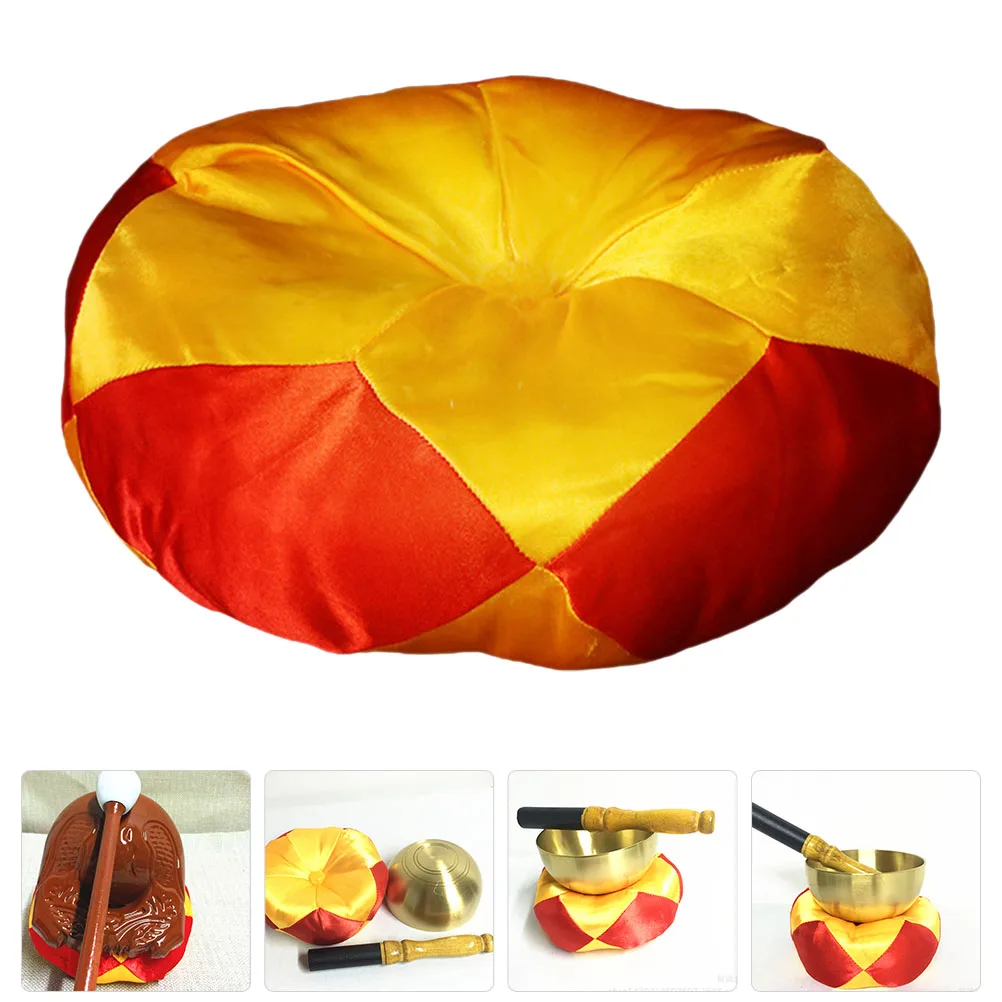 

Wooden Fish Mat Singing Bowl Mats Cushion for Sound Leopard Print Pillow Tibetan Cloth Pad