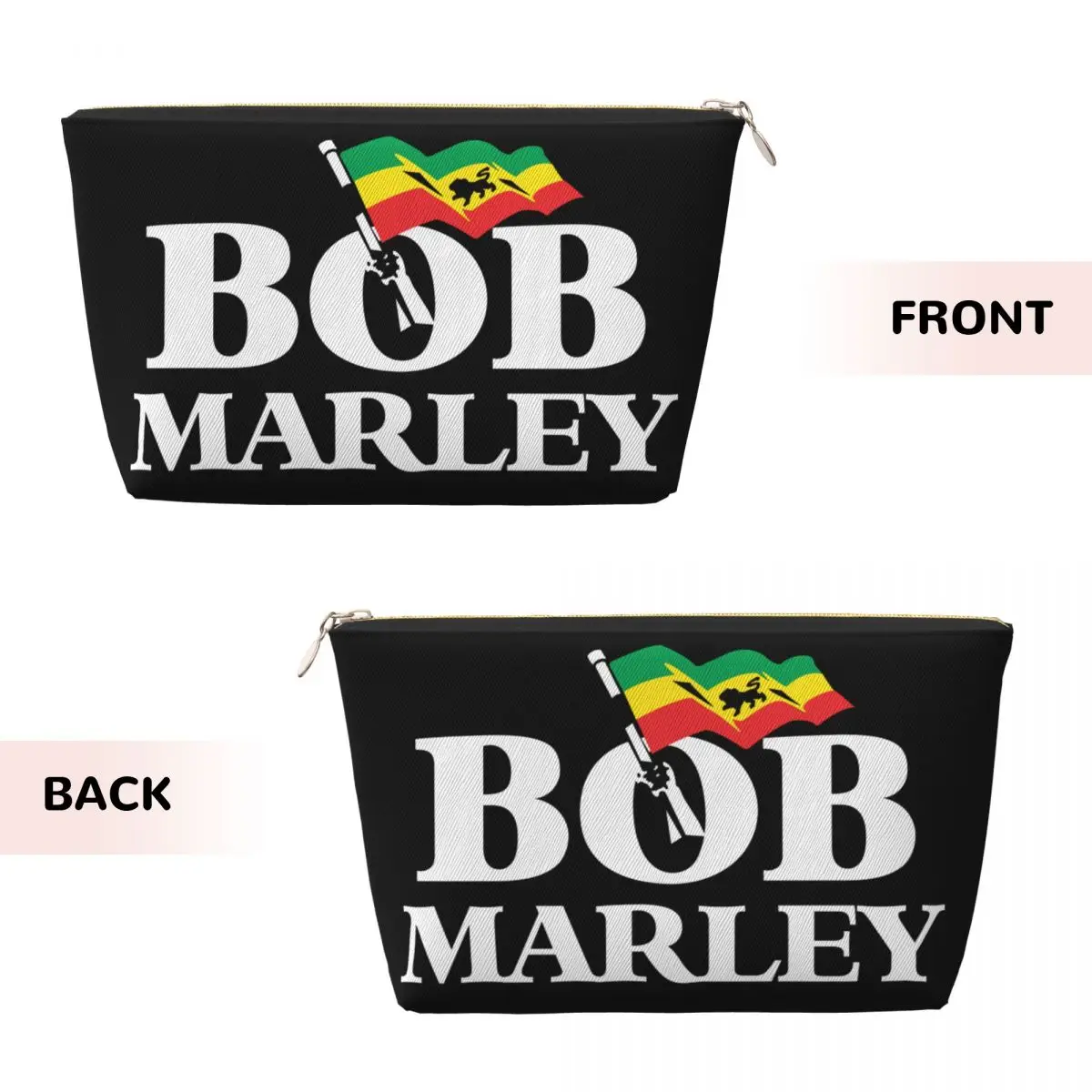 Custom Jamaica Singer Reggae Rock Bob Marley Makeup Bag for Women Travel Cosmetic Organizer Fashion Storage Toiletry Bags