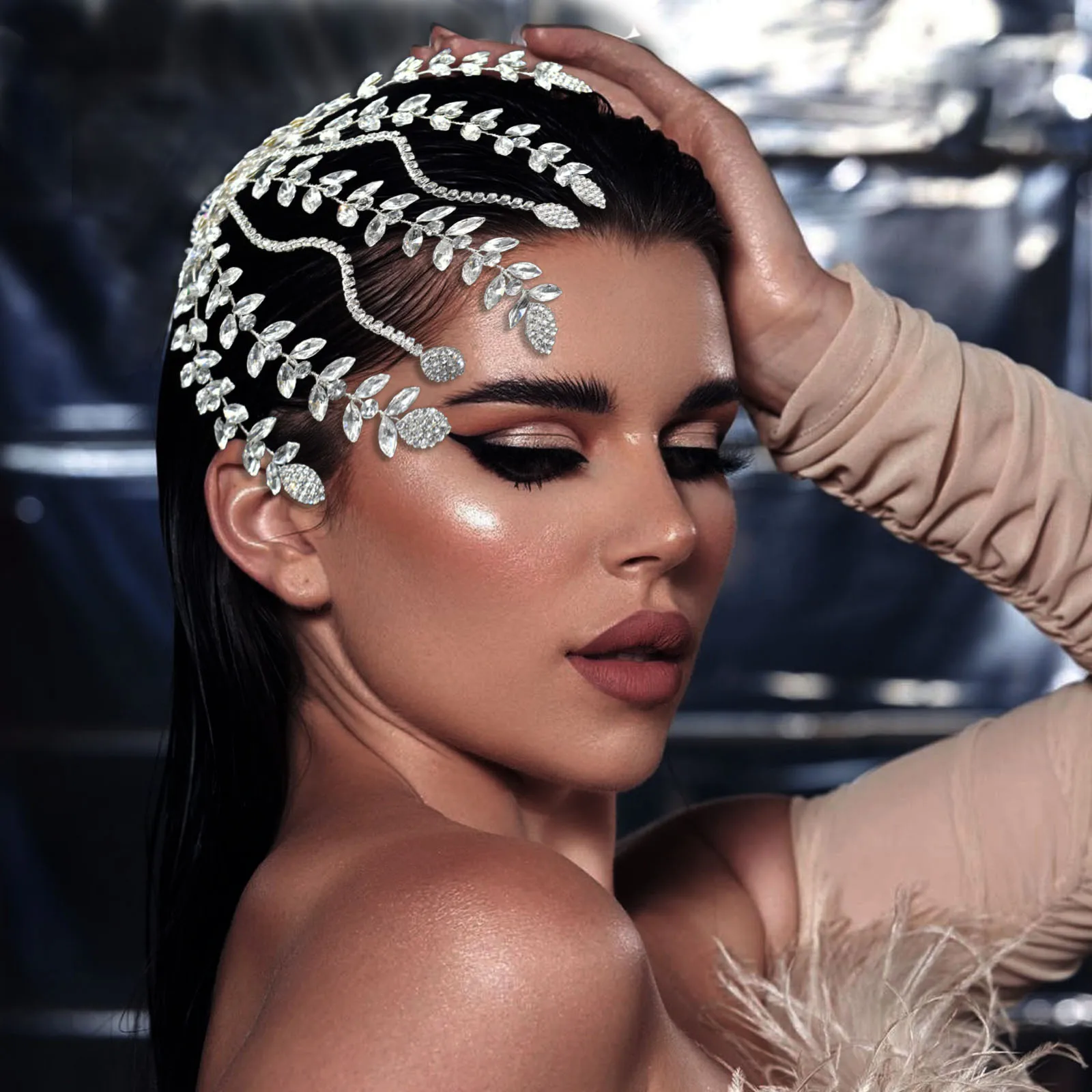 

DZ016 Crystal Wedding Hair Clips Fashion Korean Women Hair Comb Pageant Tiara Rhinestone Headpieces Shiny Bridal Hair Ornament